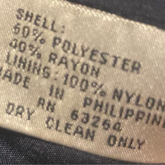 VINTAGE Gray and Black Tweed Blazer with Shoulder Pads Size 10/11 - Picture 9 of 10